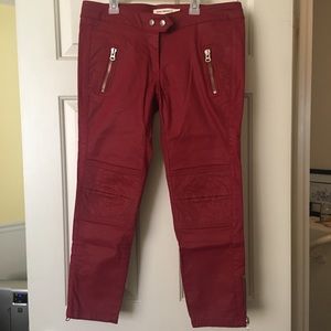 Isabel Marant pour H&M Red Waxed Biker Moto Pant